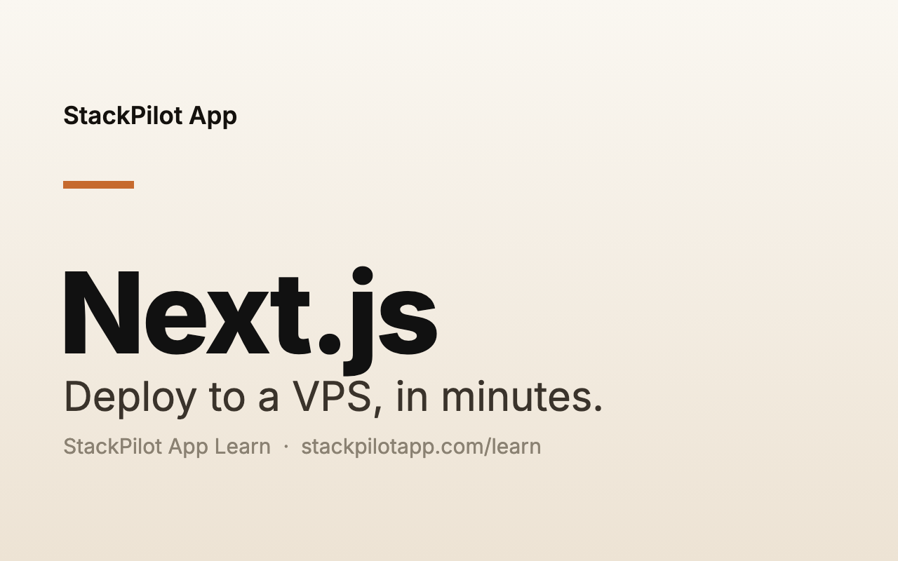 How to Deploy a Next.js App to a VPS (No Vercel Needed)