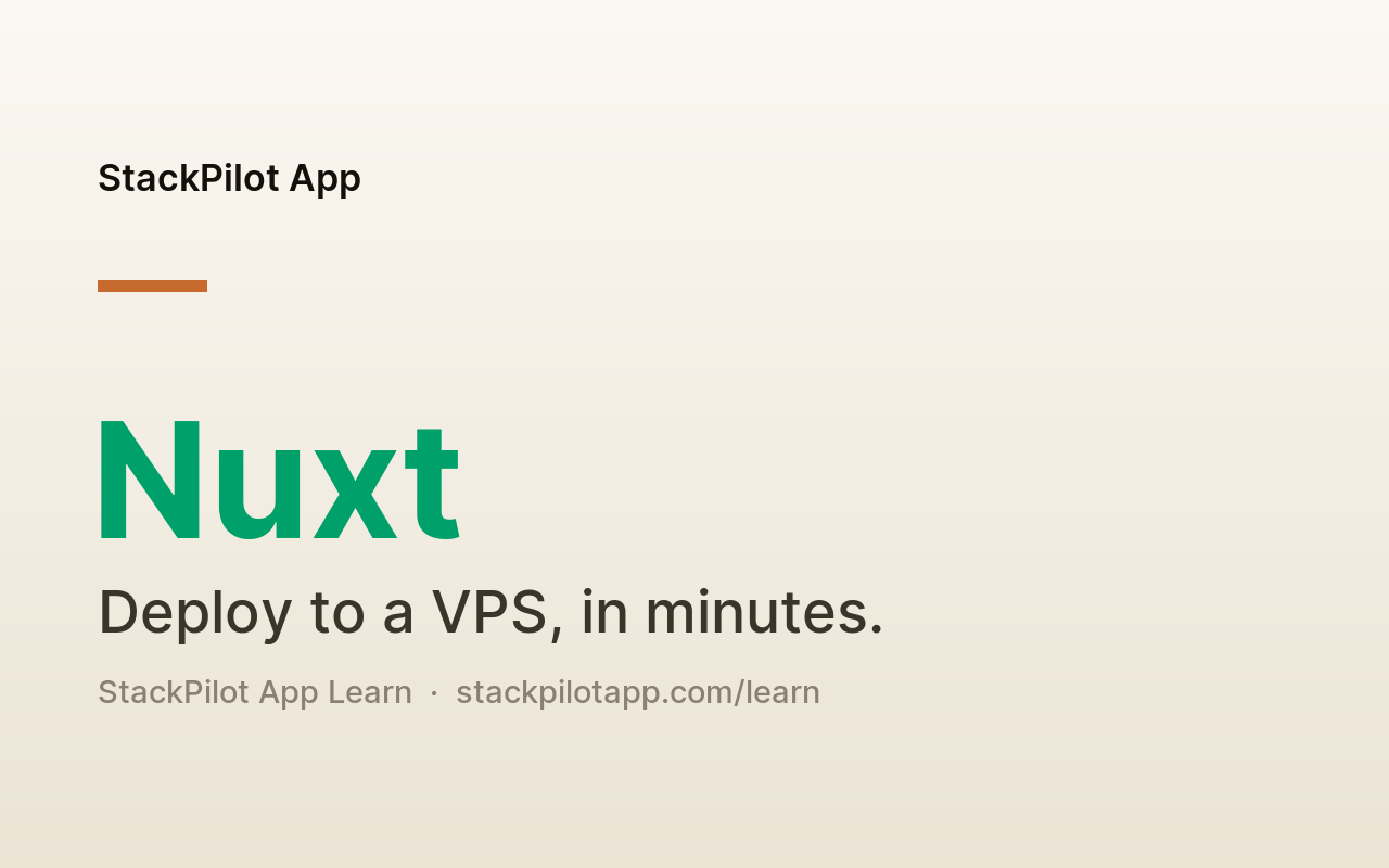 How to Deploy a Nuxt.js App to a VPS (SSR, Reverse Proxy and All)